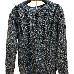 GeeGee Black Laced Heathered Sweater